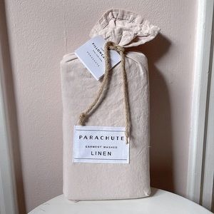 NWT PARACHUTE Linen Pillowcase Set King Size Blush Pale Pink 100% European Flax